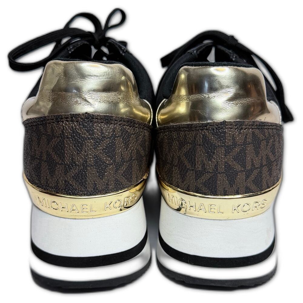 Michael Kors Monique Knit Trainer Running Sneakers Black/Brown Women's Size 7.5M - Picture 6 of 8